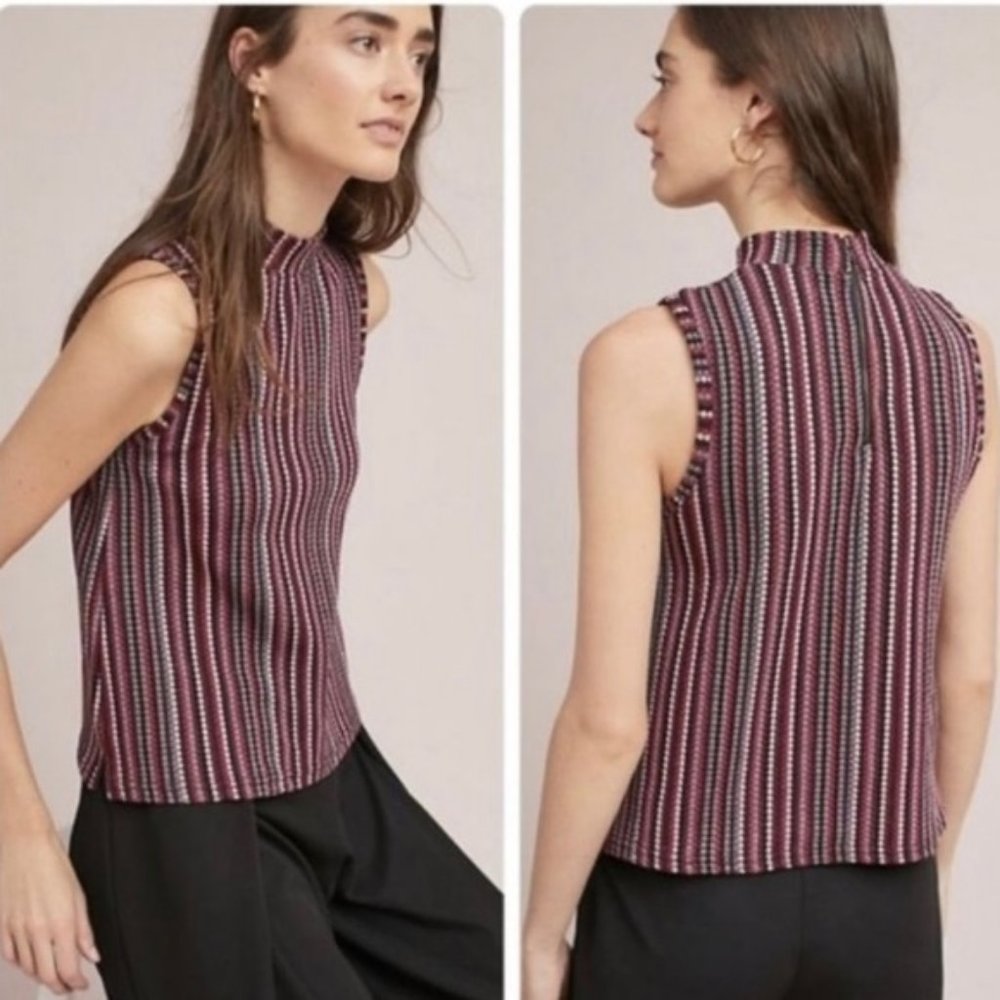 Anthropologie Postmark Polka Dot Sweater Knit Tank